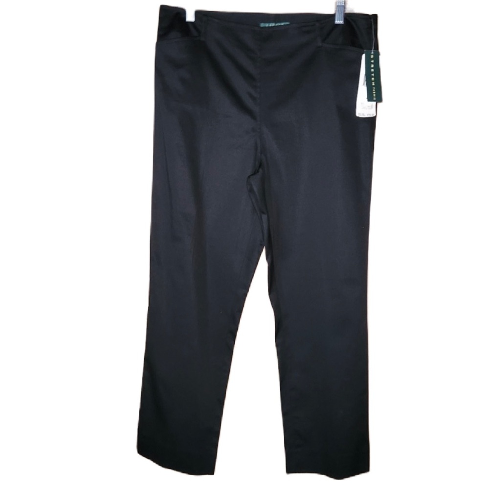 NWT Lauren Ralph Lauren Black Ankle Pants Size 10